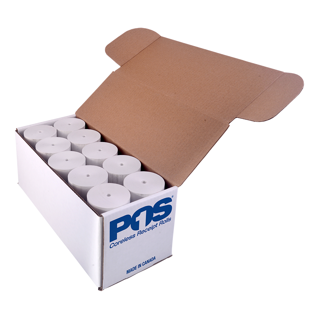 POS1 Phenol Free Thermal Paper 3 1/8 x 300 ft CORELESS 20 rolls